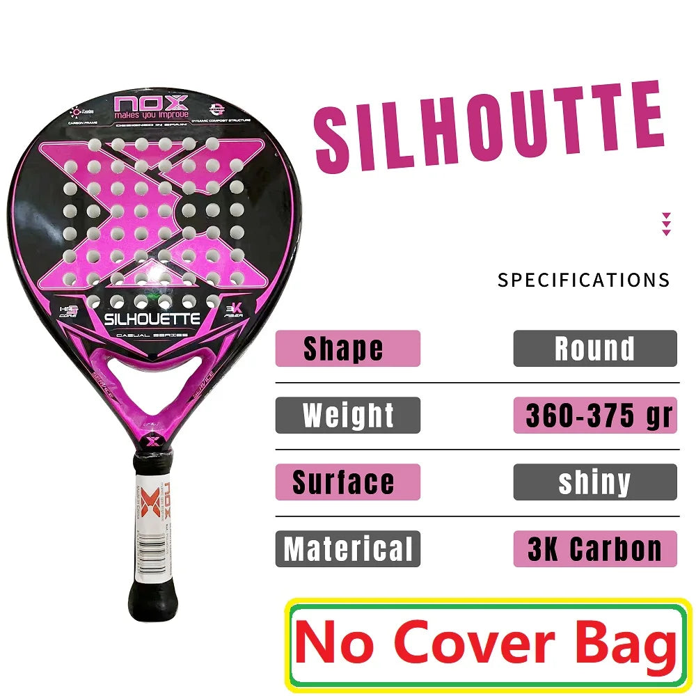 NOX New 2024 2023 2025 Paleta Padel Tennis Rackets Paddle Carbon Fiber EVA Memory Flex Foam Core Lightweight Pop Sports Racquet