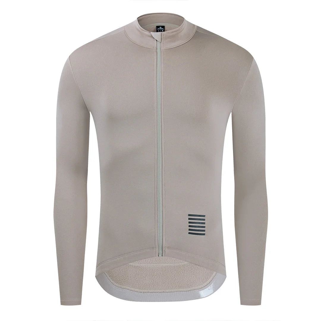 YKYWBIKE Men's Cycling Jersey Winter&Autumn Long Sleeve Thermal Fleece lining Bicycle Warm Jacket Road Bike MTB Clothing