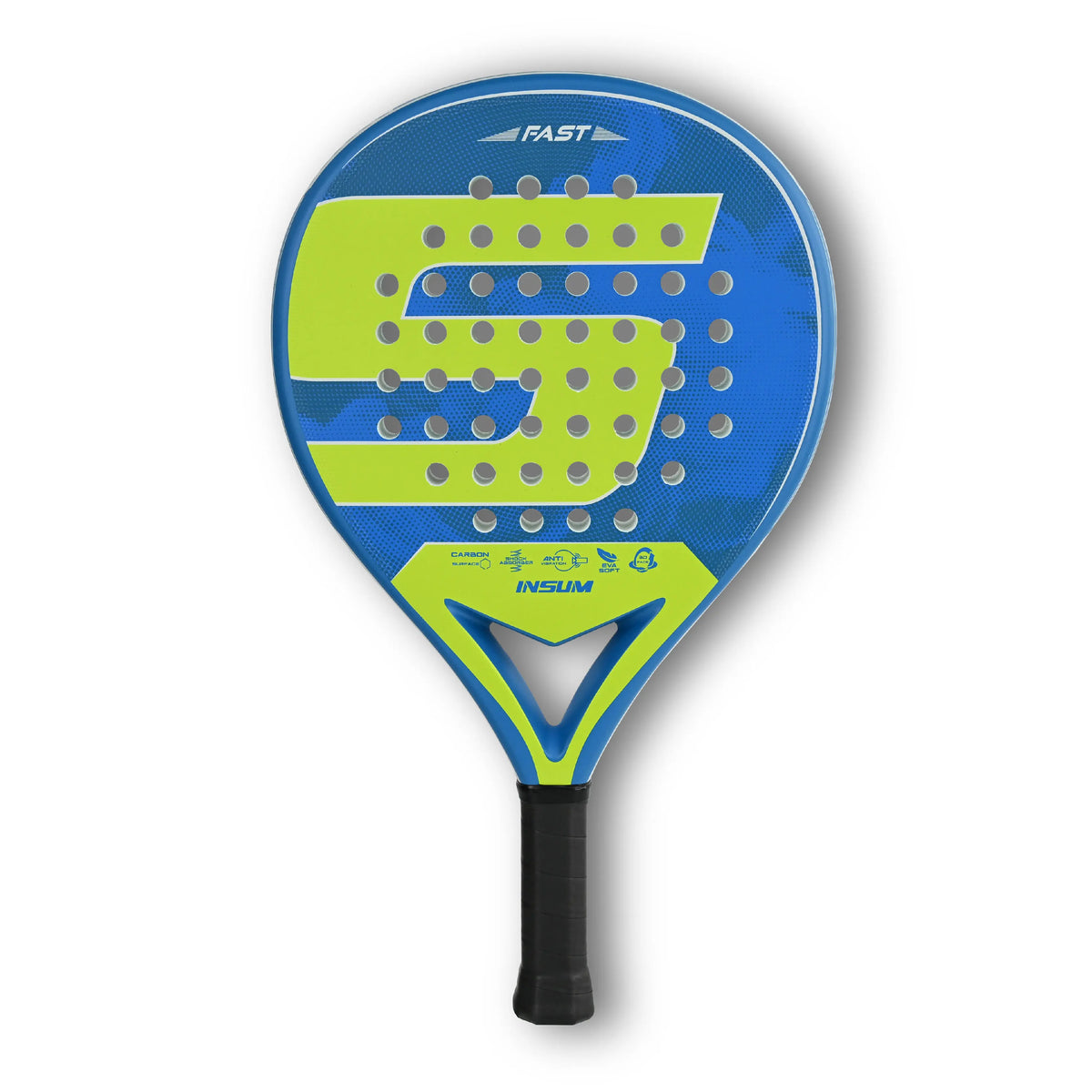 INSUM Padel Racket Carbon Fiber Surface with EVA Memory Flex Foam Core Padel Tennis Racket Lightweight Paddle Racquet