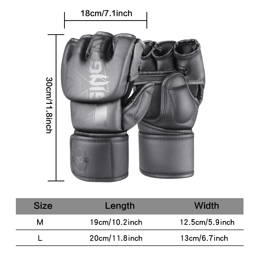 Boxing Gloves Sparring Gloves Men Women Training Professional MMA Half-Finger Fighting Boxing Gloves Sanda Free Fighting