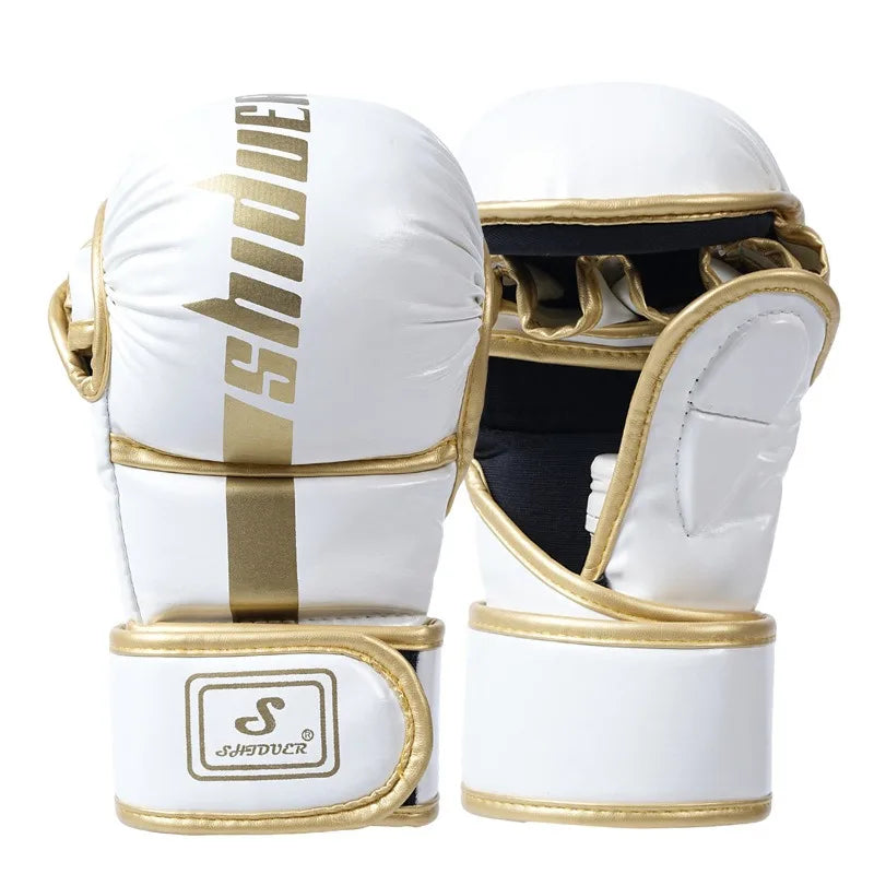 1 Pair Professional MMA Boxing Gloves High-Quality PU Fighting Muay Thai MMA Sanda Training Gloves Boxing Training Accessories