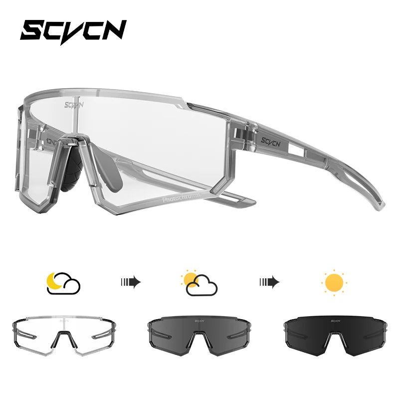 SCVCN new Outdoor Cycling Sunglasses Men MTB Bike Glasses Sports Mountain Climbing fishing Women Bicycle Cycling UV400 Goggles