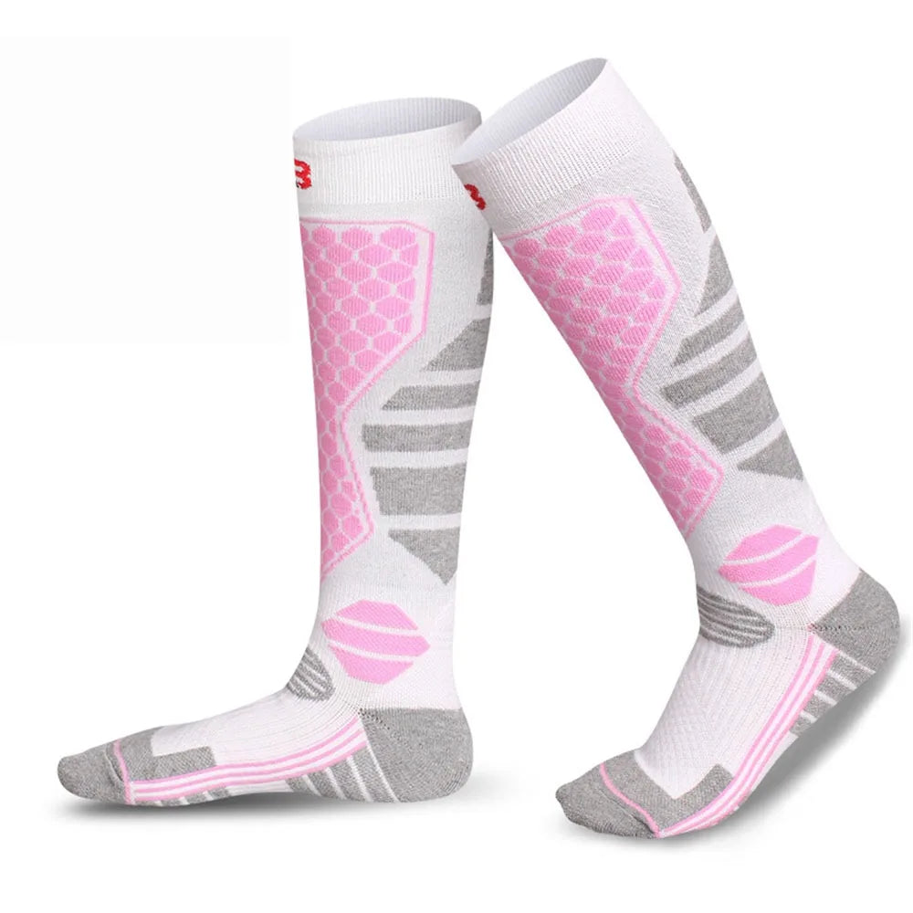 Winter Warm Ski Socks Anti-slip Thickened Breathable Compression Snowboard Socks Thermal Moisture-wicking Knee High Socks