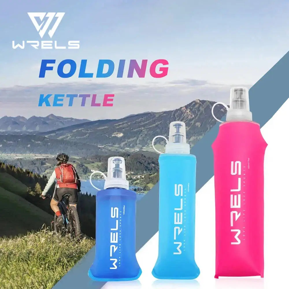 1pc150ml/250ml/500ml Outdoor Collapsible Silicone Bite Size Water Bottle Running Camping Hiking Travel Convenient Water Bottle