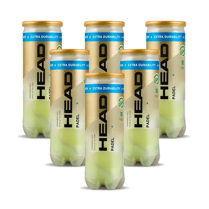 Head Pro S + Padel Balls - High Durability, Available in Sets of 3, 6, 12, or 24 Botes, Ideal for Advanced Players, Excellent Control, and Robust Felt for Long-lasting Performance in Padel Sports Equipment.