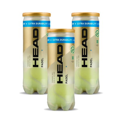 Head Pro S + Padel Balls - High Durability, Available in Sets of 3, 6, 12, or 24 Botes, Ideal for Advanced Players, Excellent Control, and Robust Felt for Long-lasting Performance in Padel Sports Equipment.