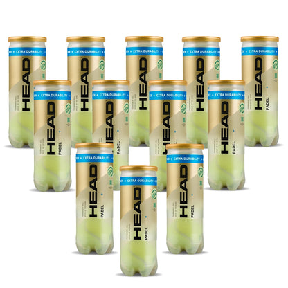 Head Pro S + Padel Balls - High Durability, Available in Sets of 3, 6, 12, or 24 Botes, Ideal for Advanced Players, Excellent Control, and Robust Felt for Long-lasting Performance in Padel Sports Equipment.