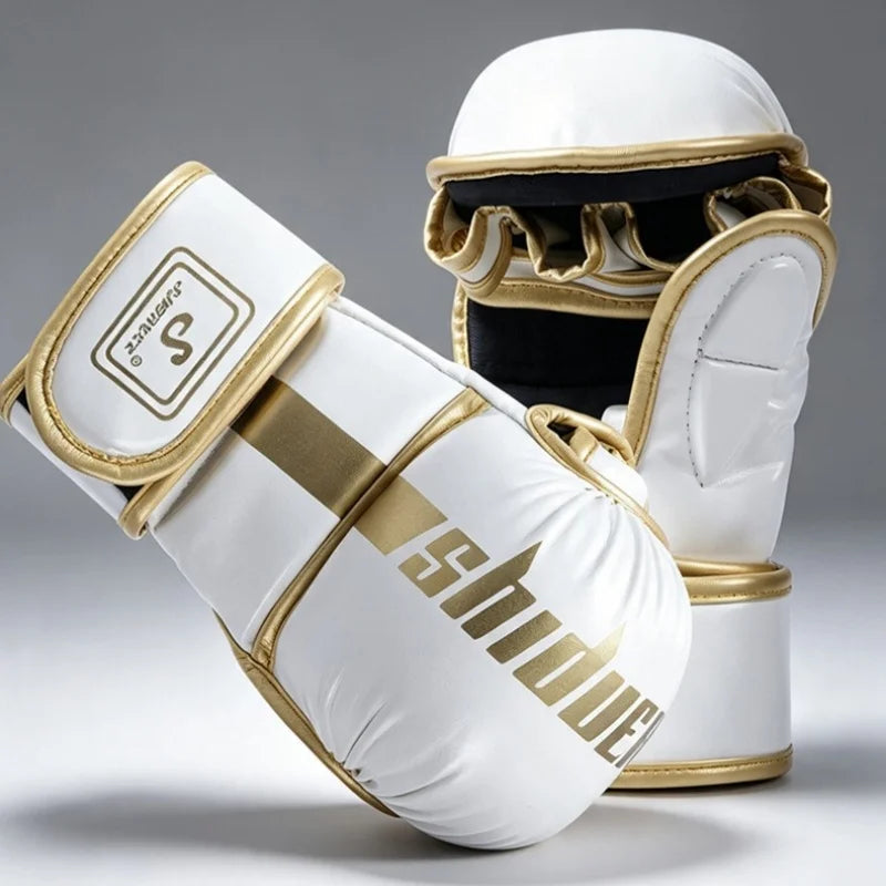 1 Pair Professional MMA Boxing Gloves High-Quality PU Fighting Muay Thai MMA Sanda Training Gloves Boxing Training Accessories