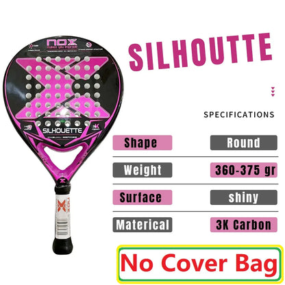 NOX New 2024 2023 2025 Paleta Padel Tennis Rackets Paddle Carbon Fiber EVA Memory Flex Foam Core Lightweight Pop Sports Racquet