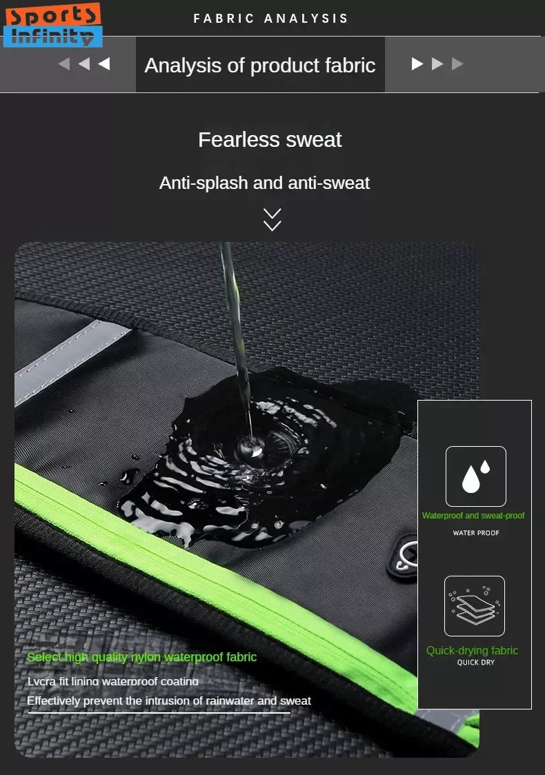 Sports Running Bag Men Women Waist Bag Mobile Cell Phone Pouch Waterproof Invisible Belt Bag for Outdoors Gym Sport Bags