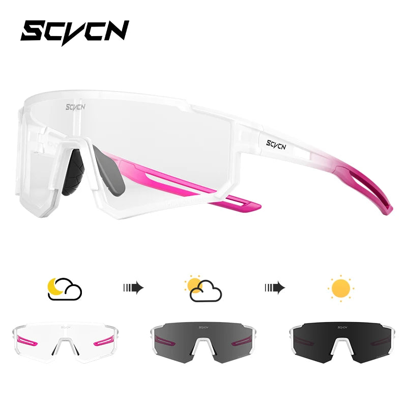 SCVCN new Outdoor Cycling Sunglasses Men MTB Bike Glasses  Sports Mountain Climbing fishing Women Bicycle Cycling UV400 Goggles