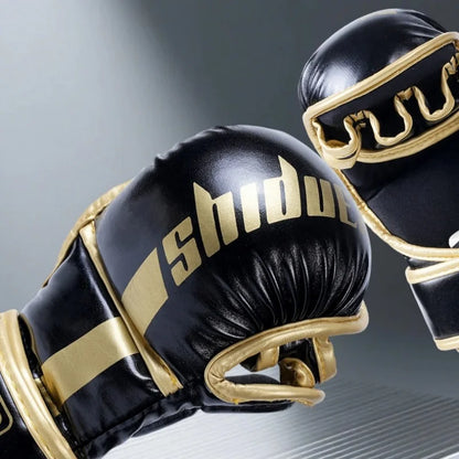 1 Pair Professional MMA Boxing Gloves High-Quality PU Fighting Muay Thai MMA Sanda Training Gloves Boxing Training Accessories