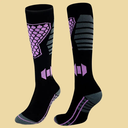 New Thickened Ski Socks Anti-slip Thermal Compression Socks Moisture-wicking Breathable Knee High Socks for Cold Weather