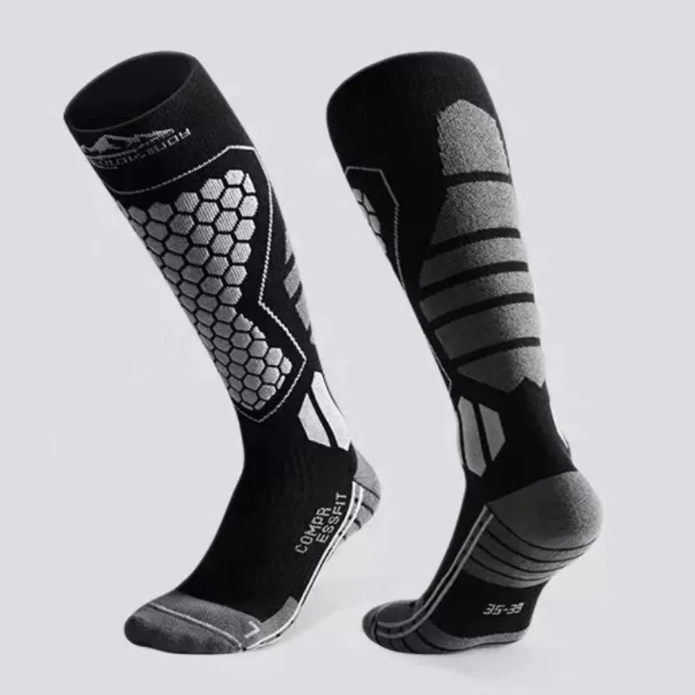 New Thickened Ski Socks Anti-slip Thermal Compression Socks Moisture-wicking Breathable Knee High Socks for Cold Weather