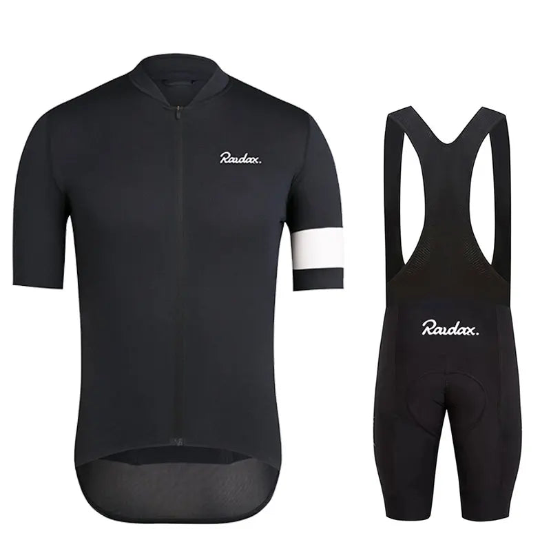 Raudax 2025 Men Short Sleeve Jersey Sets Ropa Ciclismo Hombre Summer Cycling Clothing Triathlon Bib Shorts Suit Bike Uniform
