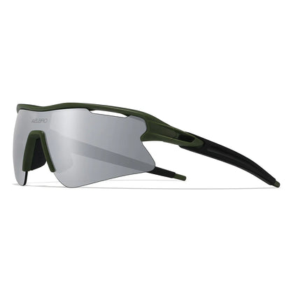 AIELBRO Sports Sunglasses for Men Women Cycling Running - UV400 Protection Bicycle Glasses for Road Bike & Outdoor Activities