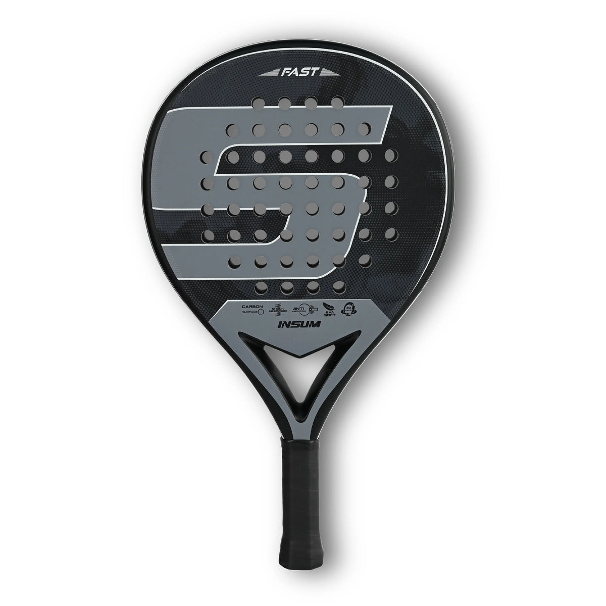 INSUM Padel Racket Carbon Fiber Surface with EVA Memory Flex Foam Core Padel Tennis Racket Lightweight Paddle Racquet