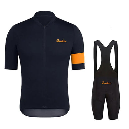 Raudax 2025 Men Short Sleeve Jersey Sets Ropa Ciclismo Hombre Summer Cycling Clothing Triathlon Bib Shorts Suit Bike Uniform