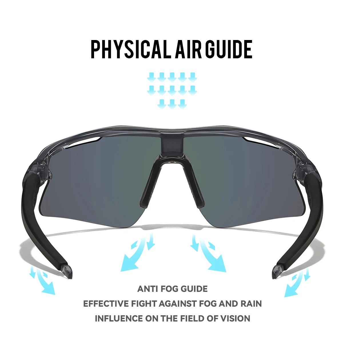 AIELBRO Sports Sunglasses for Men Women Cycling Running - UV400 Protection Bicycle Glasses for Road Bike & Outdoor Activities