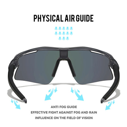AIELBRO Sports Sunglasses for Men Women Cycling Running - UV400 Protection Bicycle Glasses for Road Bike & Outdoor Activities