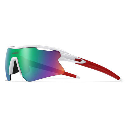 AIELBRO Sports Sunglasses for Men Women Cycling Running - UV400 Protection Bicycle Glasses for Road Bike & Outdoor Activities