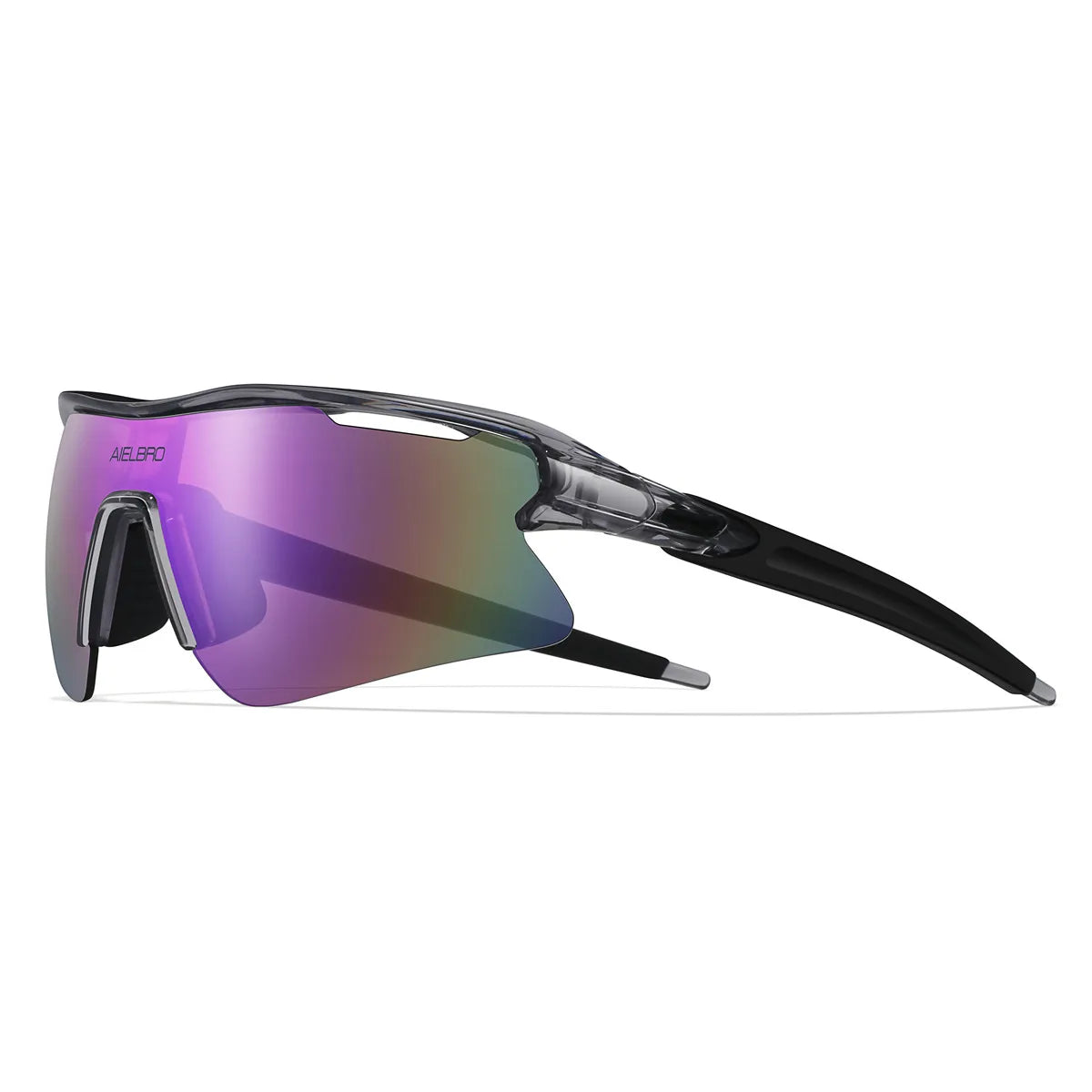 AIELBRO Sports Sunglasses for Men Women Cycling Running - UV400 Protection Bicycle Glasses for Road Bike & Outdoor Activities