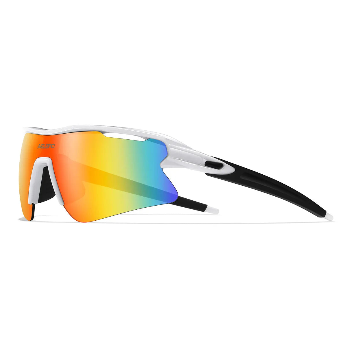 AIELBRO Sports Sunglasses for Men Women Cycling Running - UV400 Protection Bicycle Glasses for Road Bike & Outdoor Activities