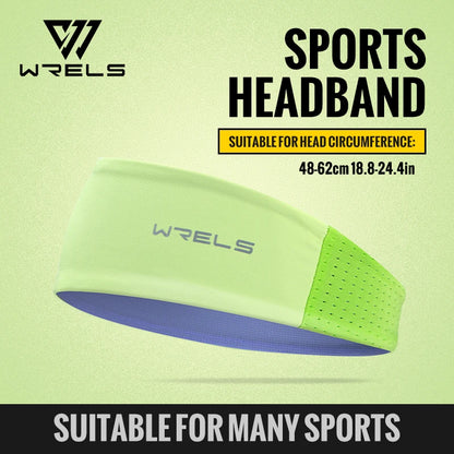 WRELS Anti-Slip Sports Headband Sweat Absorbing Headband Breathable Fitness Running Hair Band Quick Dry Elastic Cycling Hairband