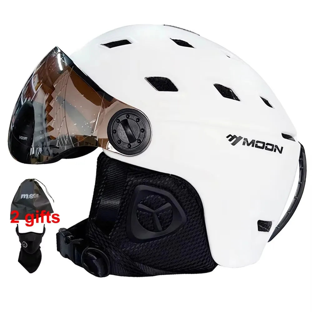 Skiing Helmet with Goggles Integrally-Molded PC+EPS High-Quality Ski Helmet Outdoor Adult Sport Ski Snowboard Skateboard Helmets