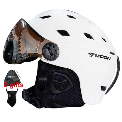 Skiing Helmet with Goggles Integrally-Molded PC+EPS High-Quality Ski Helmet Outdoor Adult Sport Ski Snowboard Skateboard Helmets