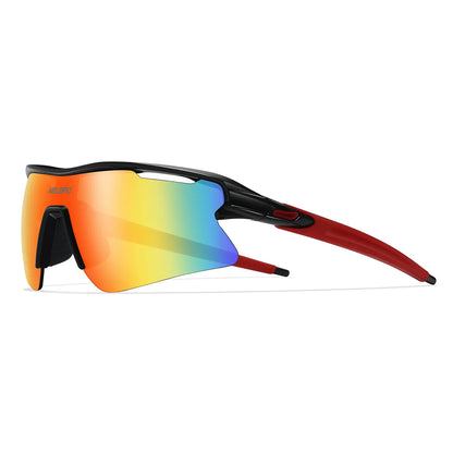 AIELBRO Sports Sunglasses for Men Women Cycling Running - UV400 Protection Bicycle Glasses for Road Bike & Outdoor Activities