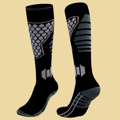 New Thickened Ski Socks Anti-slip Thermal Compression Socks Moisture-wicking Breathable Knee High Socks for Cold Weather