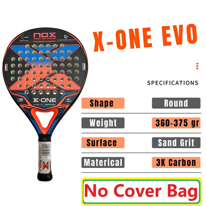 NOX New 2024 2023 2025 Paleta Padel Tennis Rackets Paddle Carbon Fiber EVA Memory Flex Foam Core Lightweight Pop Sports Racquet
